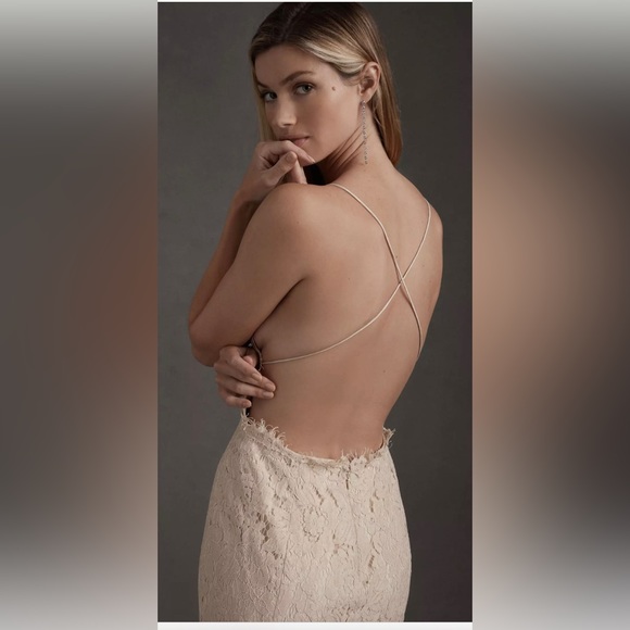 Champagne Anthropologie Formal Dress - Picture 4 of 8